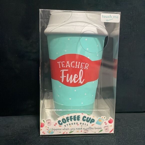 New Eccolo coffee cup espresso latte teacher fuel blue stress ball squeezeball - Picture 1 of 10